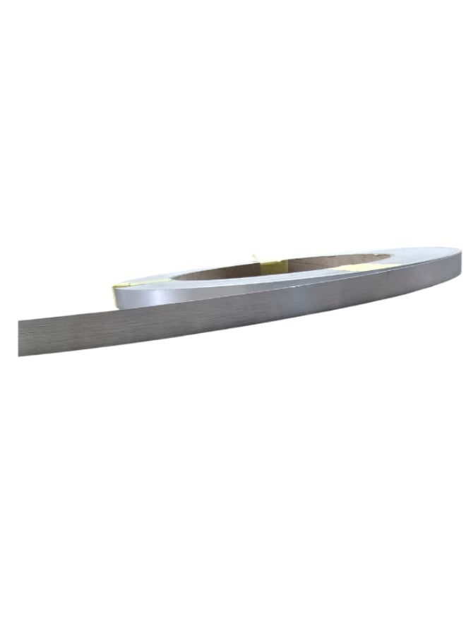 HME 8873 Metallic Aluminium Silver PVC Edge Banding – Gloss Finish – 23mm x 1mm – 100m Roll – Laminate Furniture Edge Finishing for Table, Cabinet & Cupboard - Image 4