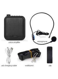SYOSI Voice Amplifier with Wired Microphone Headset, Voice Amplifier, 12W Rechargeable PA System (1200mAh) with Wired Microphone for Teachers, Coaches, Tour Guide Personal Microphone Speech Amplifier  - Image 2