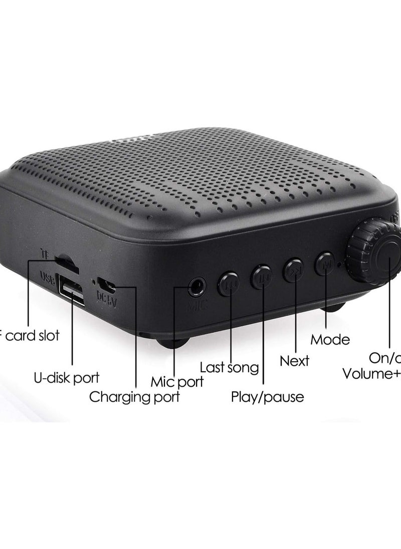 SYOSI - Voice Amplifier with Wired Microphone Headset, Voice Amplifier, 12W Rechargeable PA System (1200mAh) with Wired Microphone for Teachers, Coaches, Tour Guide Personal Microphone Speech Amplifier - Image 1