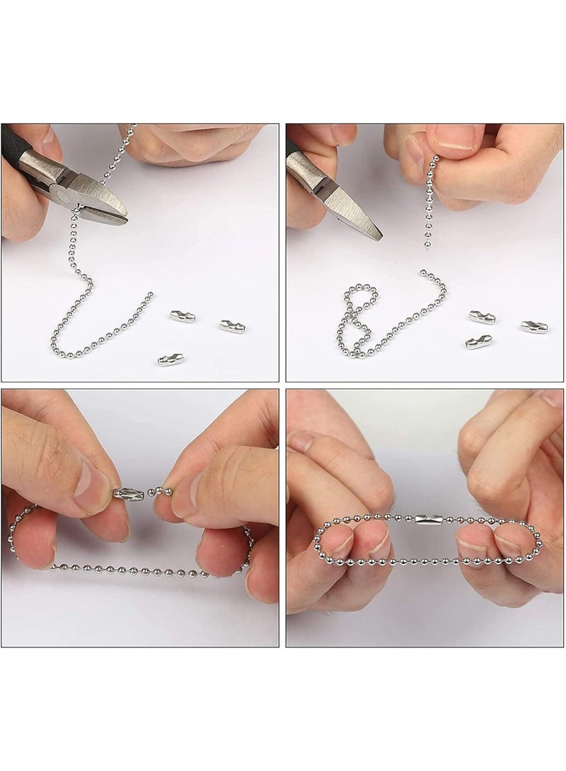 jaexest 20 Pack Replacement Vertical Roman Roller Vertical Blind Ball Chain Cord Connectors, Stainless Steel Ball Chain Connector Clasps Fits 4.5mm Beaded Ball Chain - Image 4