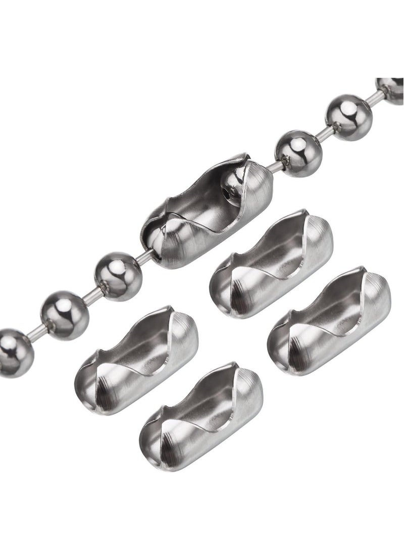 jaexest 20 Pack Replacement Vertical Roman Roller Vertical Blind Ball Chain Cord Connectors, Stainless Steel Ball Chain Connector Clasps Fits 4.5mm Beaded Ball Chain - Image 1
