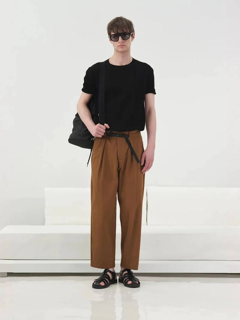 جيستو GIESTO Plain Crew Neck Cotton T-Shirt