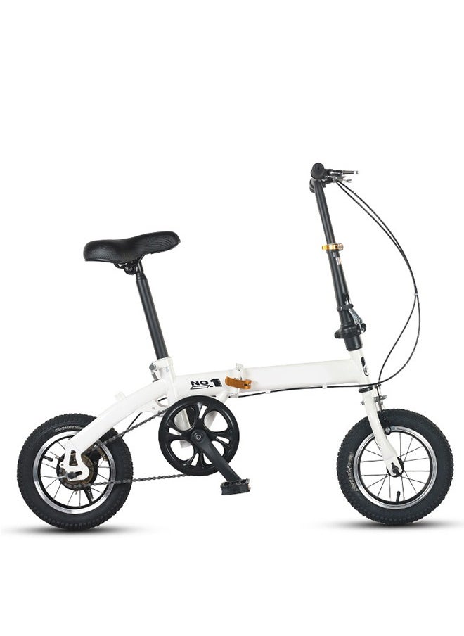 Sharpdo - 12 Inch Lightweight Folding Mountain Bike for Teenagers，Height Adjustable High Carbon Steel Frame Dual Disc Brakes Folding Bicycle for Adults Youth Men Women - Image 1