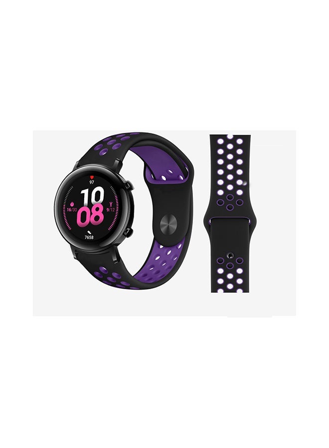 إسكدنيا Dot Silicon Replacement Band For Huawei Watch GT 2 42mm Black Purple