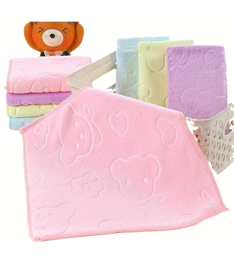30 Pieces 5 Color Printed Portable Reusable Hand Towels Soft Quick Drying Pink Green Holiday Gift - Image 3