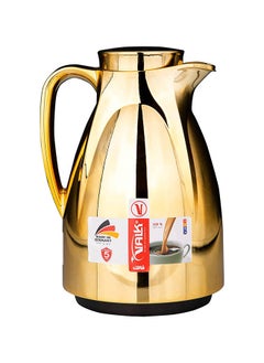 Valk Vacuum Flask with Double Wall Glass (1.5 Liter) | Wide Mouth with Anti-Leakage Cap Double Walled Travel Mug | Liter Gold Color  - Image 2