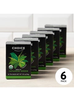 Choice Organic Teas Choice Organics - Organic Japanese Green Tea (6 Pack) - Compostable - Contains Caffeine - 96 Organic Green Tea Bags  - Image 5