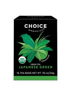Choice Organic Teas Choice Organics - Organic Japanese Green Tea (6 Pack) - Compostable - Contains Caffeine - 96 Organic Green Tea Bags  - Image 1