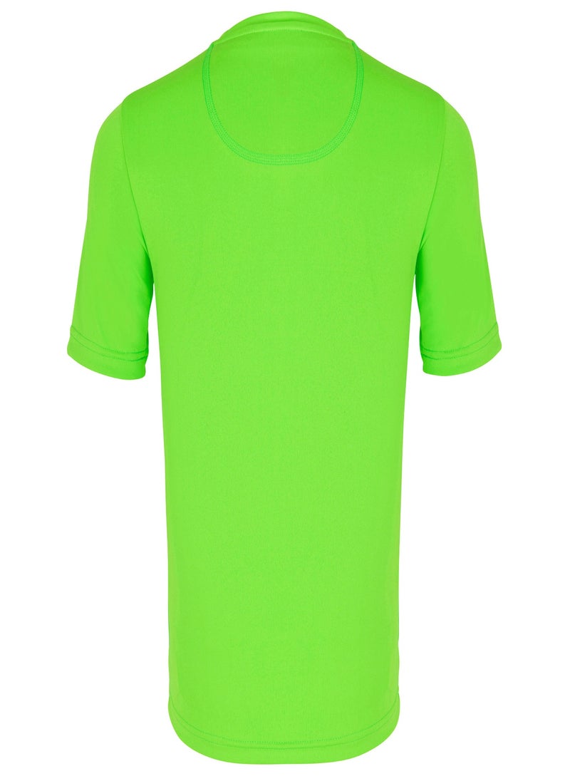 OLAIAN OLAIAN by DECATHLON, Kids Surfing Printed UV Rash Guard Green  - Image 3