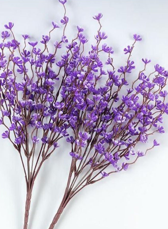 NIBEMINENT Artificial Fake Flower Plant Purple/Brown/White  - Image 2