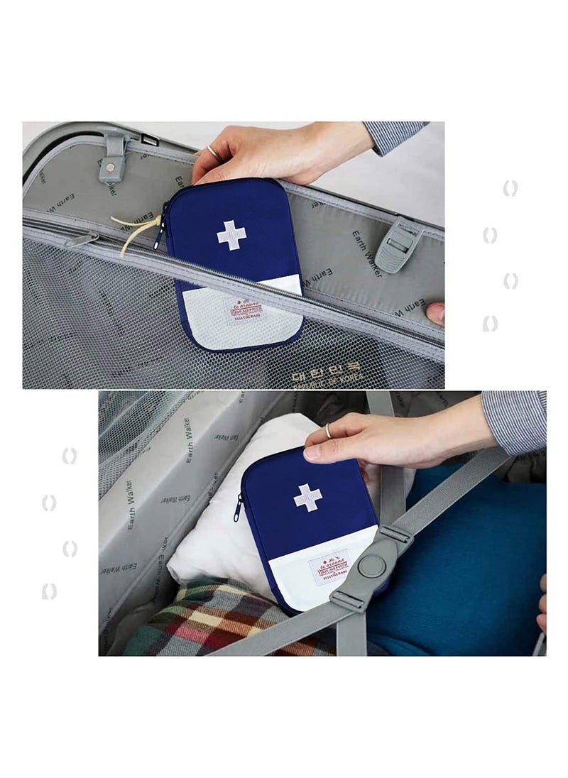 Y&D - 2Pcs Travel Mini First Aid Pouch Portable Kit Storage Bag for Medicine Boxes Medical Kits Empty Sports Camping Hiking Outdoor Activities Emergency - Image 1