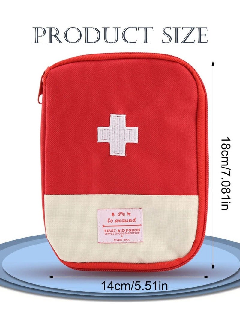 Y&D - 2Pcs Travel Mini First Aid Pouch Portable Kit Storage Bag for Medicine Boxes Medical Kits Empty Sports Camping Hiking Outdoor Activities Emergency - Image 1