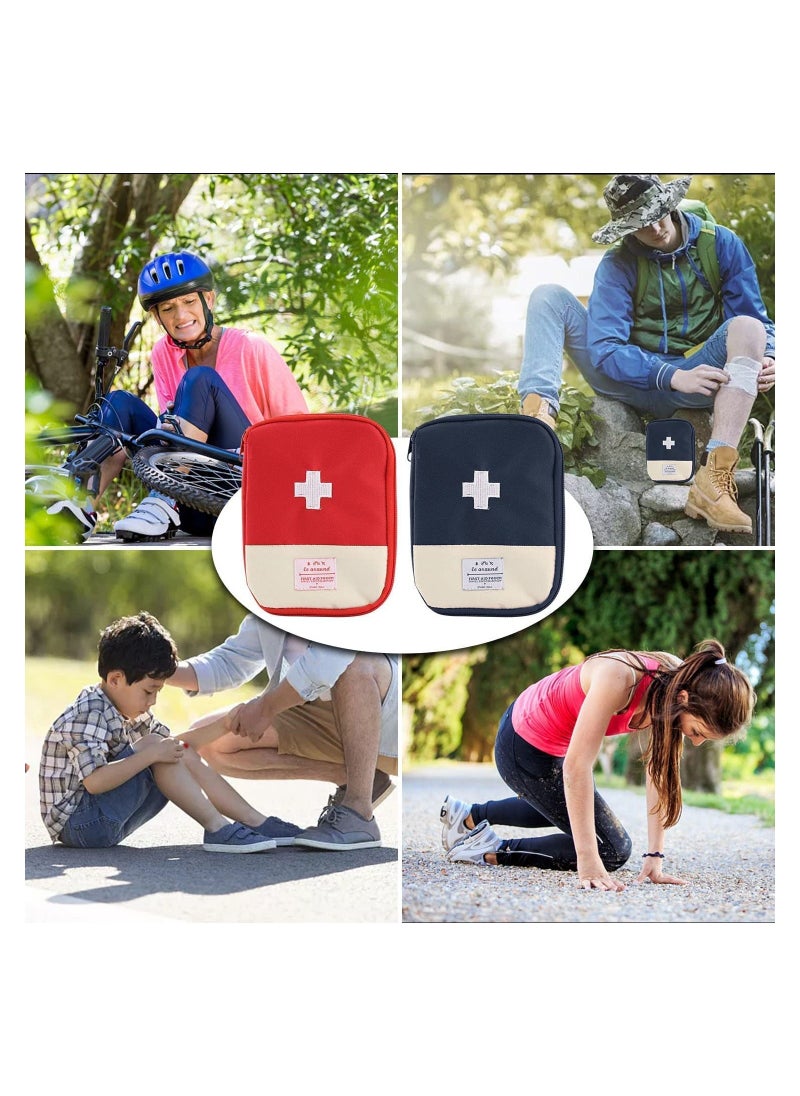 Y&D - 2Pcs Travel Mini First Aid Pouch Portable Kit Storage Bag for Medicine Boxes Medical Kits Empty Sports Camping Hiking Outdoor Activities Emergency - Image 1