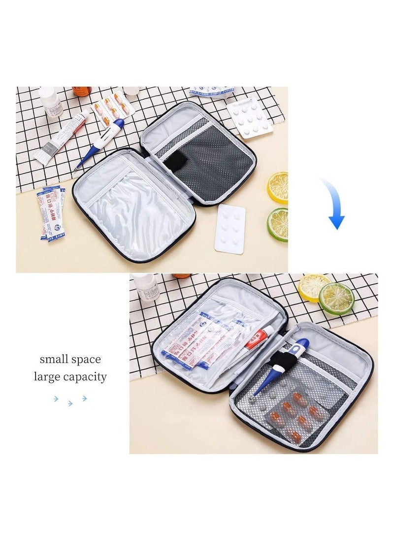 Y&D - 2Pcs Travel Mini First Aid Pouch Portable Kit Storage Bag for Medicine Boxes Medical Kits Empty Sports Camping Hiking Outdoor Activities Emergency - Image 1