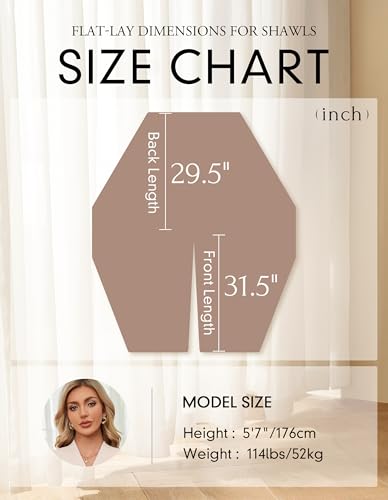 PULI Women's Elegant Shawl Wraps Soft Open Front Poncho Sweater for Spring Fall Winter tan - Image 5