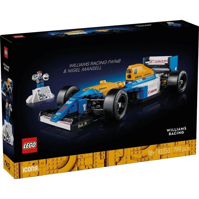 LEGO -Icons Williams Racing FW14B & Nigel Mansell 799 Pieces - 10353 - Image 1