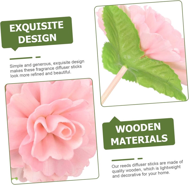 IMIKEYA 5pcs Aromatherapy Diffuser Sticks Floral Rattan Scented Oil Vase Flowers Decorative Aroma Sticks for Home Fragrance Diffusion and Essential Oil Release - Image 4