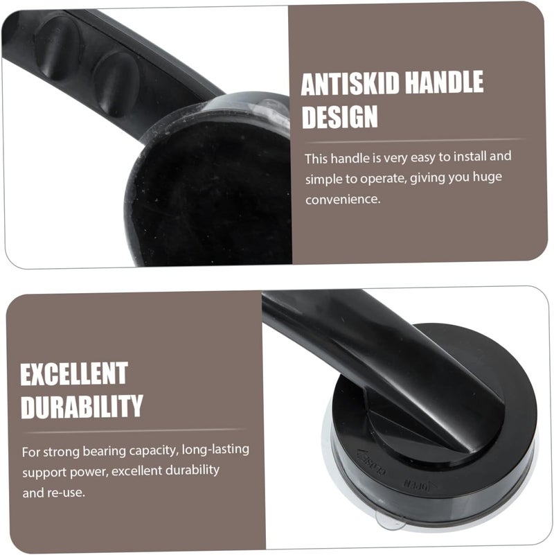 SHERCHPRY Adhesive Shower Grab Bar Punch-Free Bathroom Handle for Glass Doors ABS Non-Slip Grab Rail Easy Installation Suitable for Bathtubs and Showers - Image 2