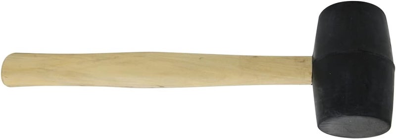 RoadPro RoadPro Rubber Mallet with Wooden Handle 16oz SST50102 Dead Blow Hammer Rubber Headed16 Ounce  - Image 2