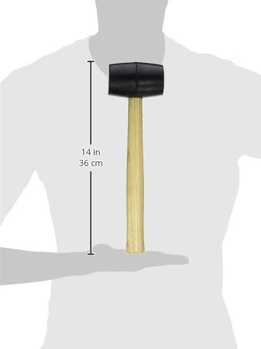 RoadPro RoadPro Rubber Mallet with Wooden Handle 16oz SST50102 Dead Blow Hammer Rubber Headed16 Ounce  - Image 5