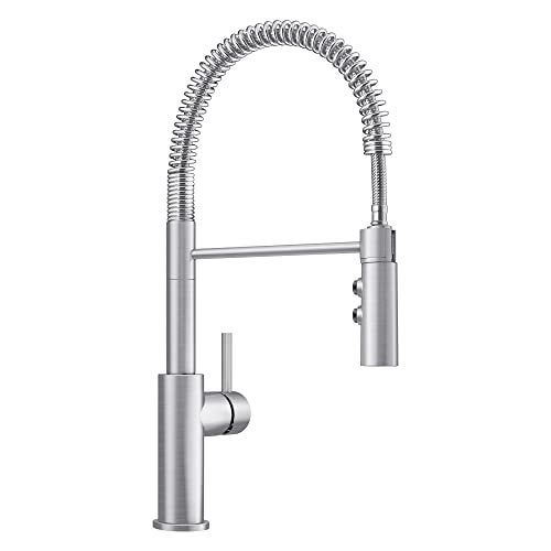 Blanco 401918 CATRIS SemiPro Kitchen Faucet PVD Stainless 15 GPM - Image 1