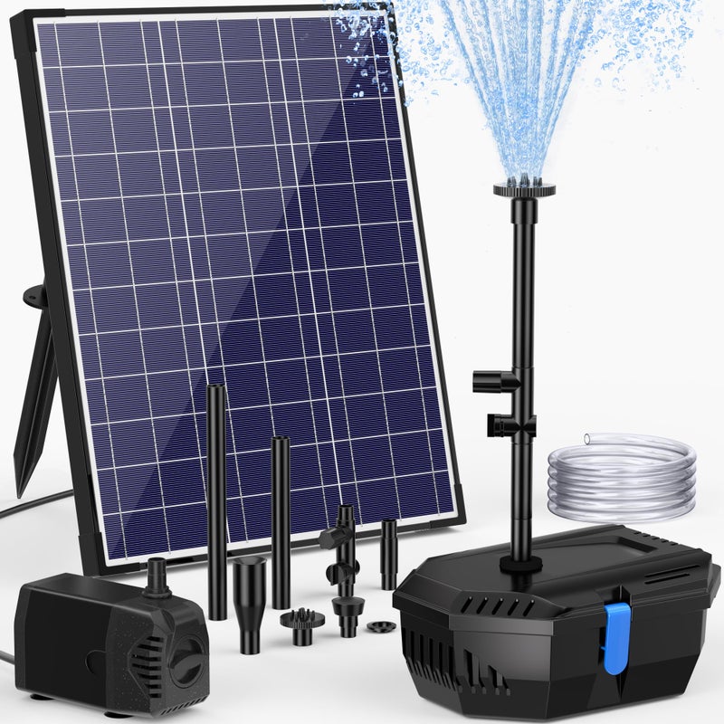 NFESOLAR Solar Pond Filter Fountain 20W Solar Pond Pump with Pond Filter 164FT Cord 66FT Tubing for Outdoor Small Pond 120300 Gallons Fish Tank Pool Garden Waterscape N3222 - Image 2