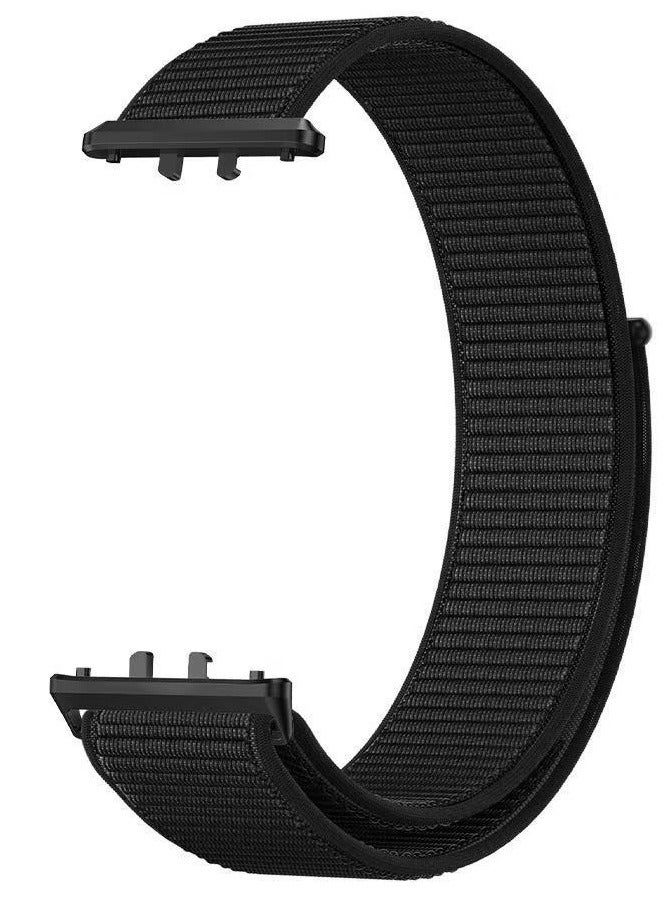 HablTech Nylon Strap Suitable for Samsung Fit 3 Sports Watchband Black(Black) - Image 1