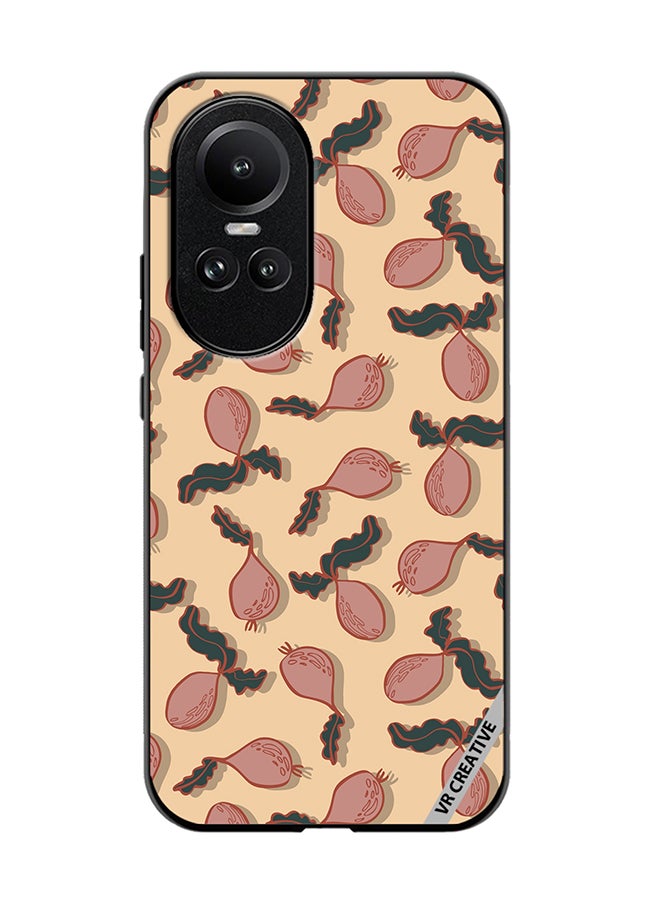 VR CREATIVE Protective Case Cover For Oppo Reno 10 Beetroot Vegetable Vector Seamless Pattern Design Multicolour - Image 1