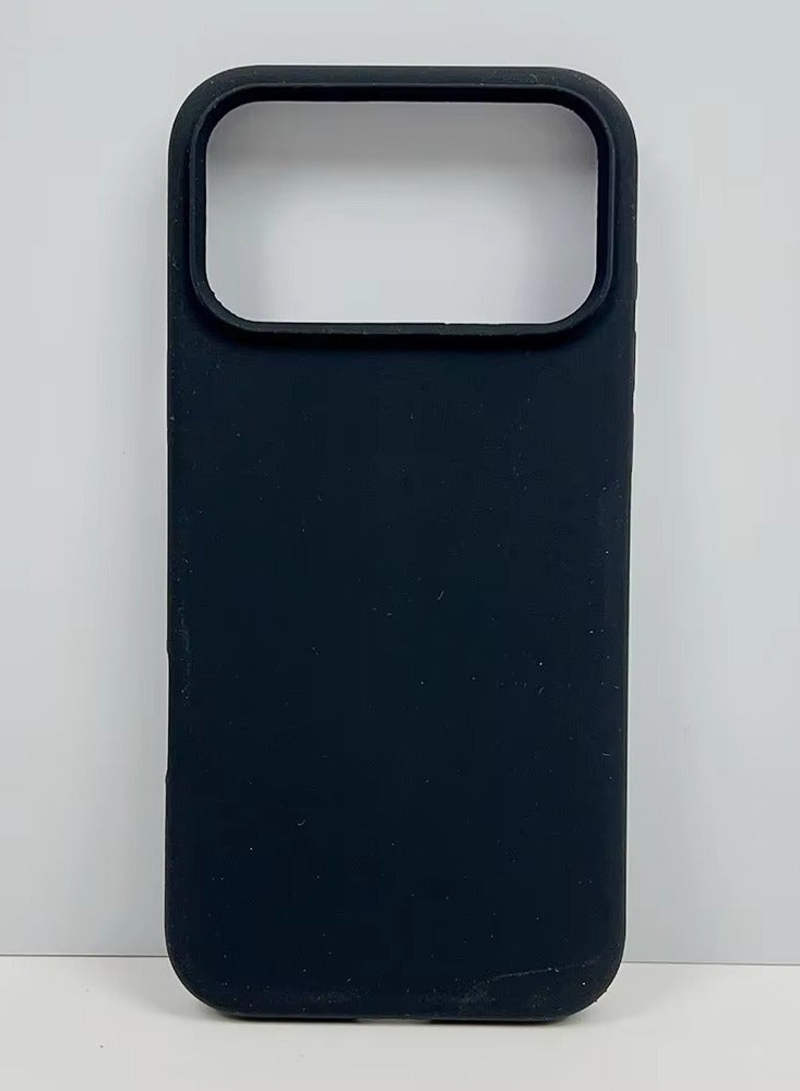 Shockproof Silicone Case for iPhone 17 Pro Max – Full Camera Protection – black Matte Finish