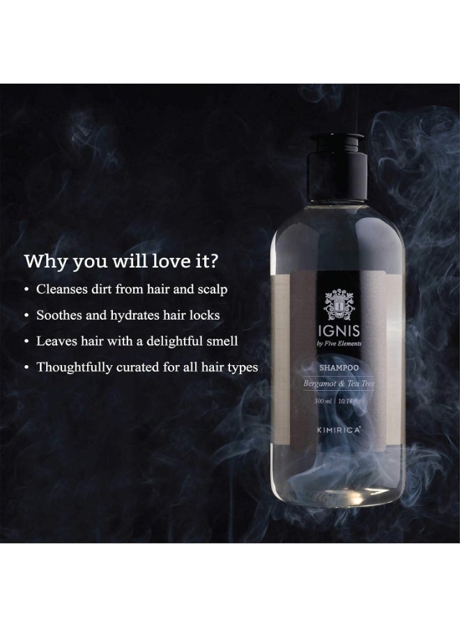 KIMIRICA Ignis Daily Mild Shampoo & Conditioner Hair Care Duo For Men with Goodness of Bergamot and Tea Tree, 100% Vegan, Paraben and SLS Free For All Hair Types (300ml | 300ml) - Image 2