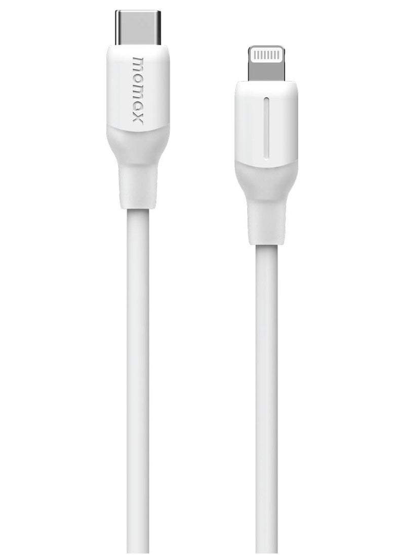Momax - 1-Link Flow [35W] USB-C to Lightning Cable 1.2 meter [MFI Certified] Fast Charge PD 3.0 - White - Image 1