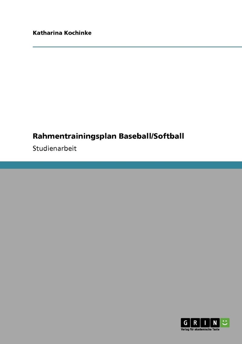 Rahmentrainingsplan Baseball/Softball 