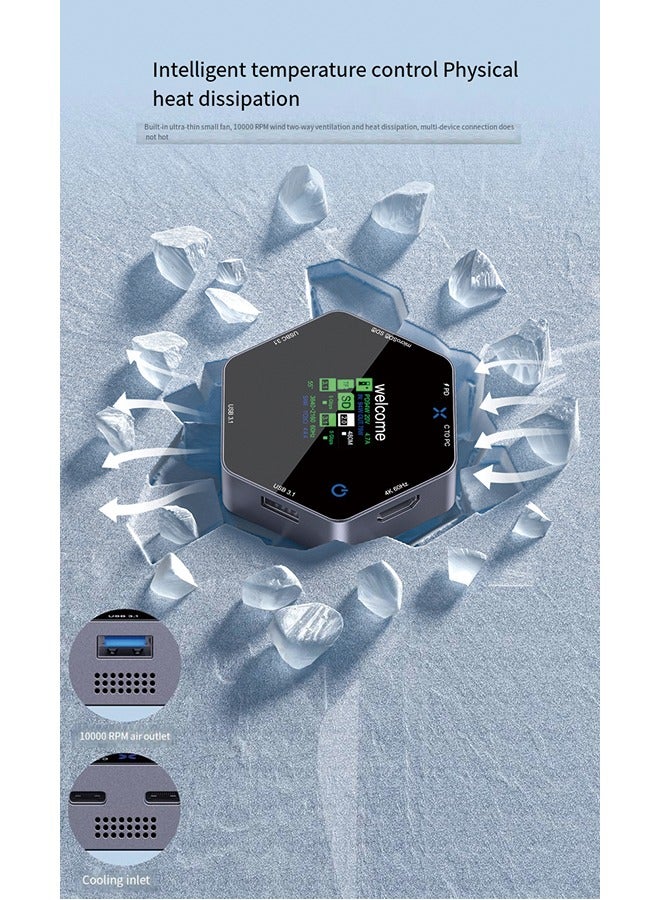 Type-C Docking Station with Smart 4K Display - 8-in-1 Hub - Image 5