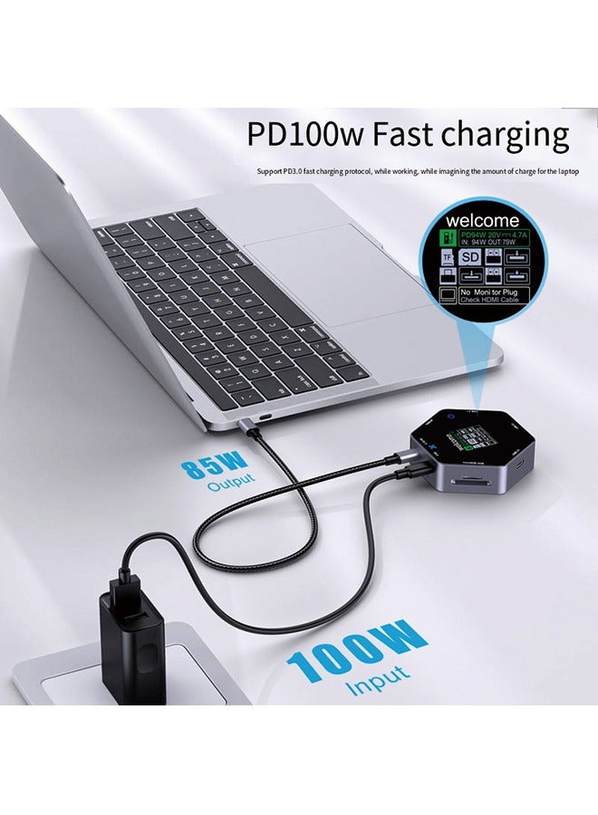 Type-C Docking Station with Smart 4K Display - 8-in-1 Hub - Image 3