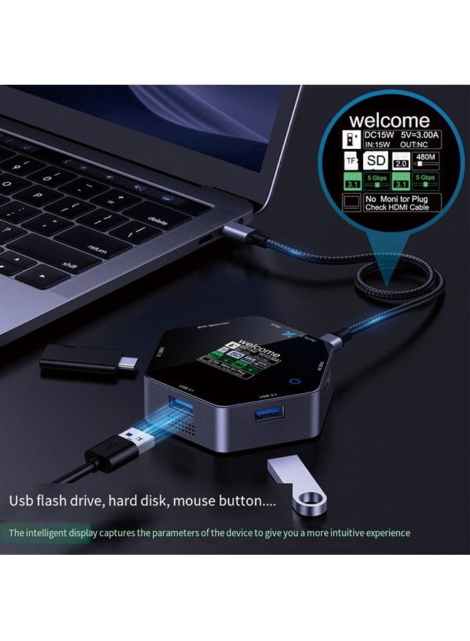 Type-C Docking Station with Smart 4K Display - 8-in-1 Hub - Image 2