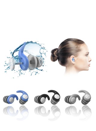 Swimming Ear Plugs Waterproof Earplugs - 3 Pairs Silicone Reusable Swim for Adult Kids, Water Sports Showering, Bathing, Surfing Keep Out. - pzsku/Z3EF4C526EBA8D2C33498Z/45/_/1700820412/05094c62-1fb5-4fe1-a395-01bcb1315d6c