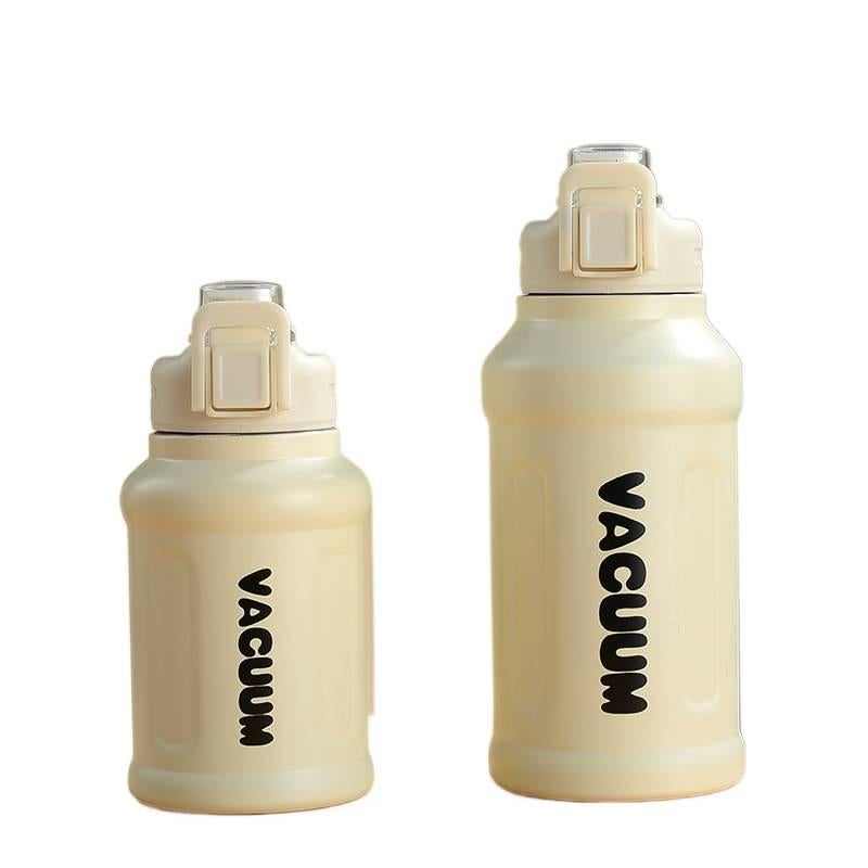 900 ml Stainless Steel Coffee Mug Straw Lid - Image 1