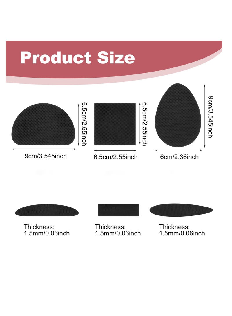 SUNSAR Non-Slip Shoe Pads, Self-Adhesive Rubber Sole Protector, 9 Pairs, Black - Image 2