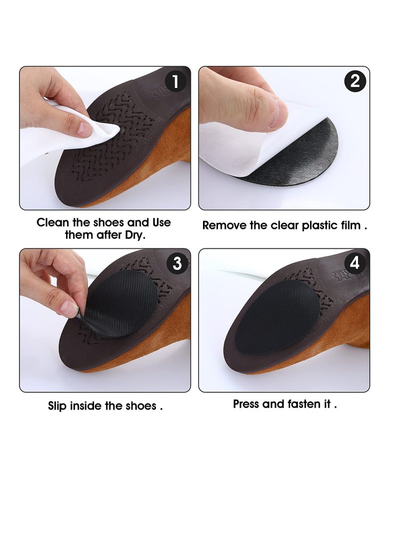 SUNSAR Non-Slip Shoe Pads, Self-Adhesive Rubber Sole Protector, 9 Pairs, Black - Image 4