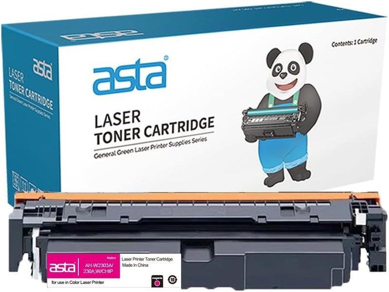 ASTA 230A W2303A مع شريحة خرطوشة حبر متوافقة مع طابعة HP Color LaserJet Pro 4203dw 4203dn MFP 4303dw 4303dn 4303fdw W 2303 230 A مستهلك مكتبي طباعة سلسة pr M (أرجواني) - Image 1