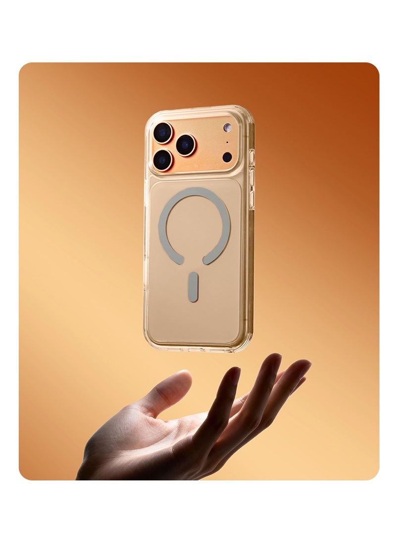 Wtech Apple iPhone 17 Pro 5G 2025 Clear Case Compatible with MagSafe Skin Touch Soft TPU Case Cover (MCMPMN) - Brown - Image 2