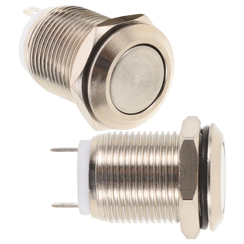 Doorbell Button Push Switch Illuminated Chime Self Reset Flat Solder Terminals 2pcs - Image 2