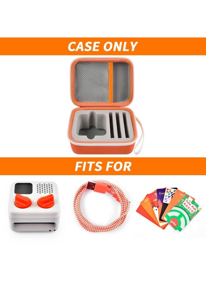 casmilee Travel Case Compatible with Yoto Mini – Kids Audio & Music Player, Holder Bag for Children's Speaker Plays Audiobook Cards - Orange - Image 2