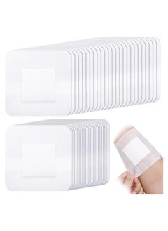 Generic 20 Pieces Bordered Gauze-Island Dressing is 10 x 10cm Wound Bandage Adhesive Patches Post Shower Pads Breathable Borders Individually Packed Pouches  - Image 1