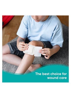 Generic 20 Pieces Bordered Gauze-Island Dressing is 10 x 10cm Wound Bandage Adhesive Patches Post Shower Pads Breathable Borders Individually Packed Pouches  - Image 4