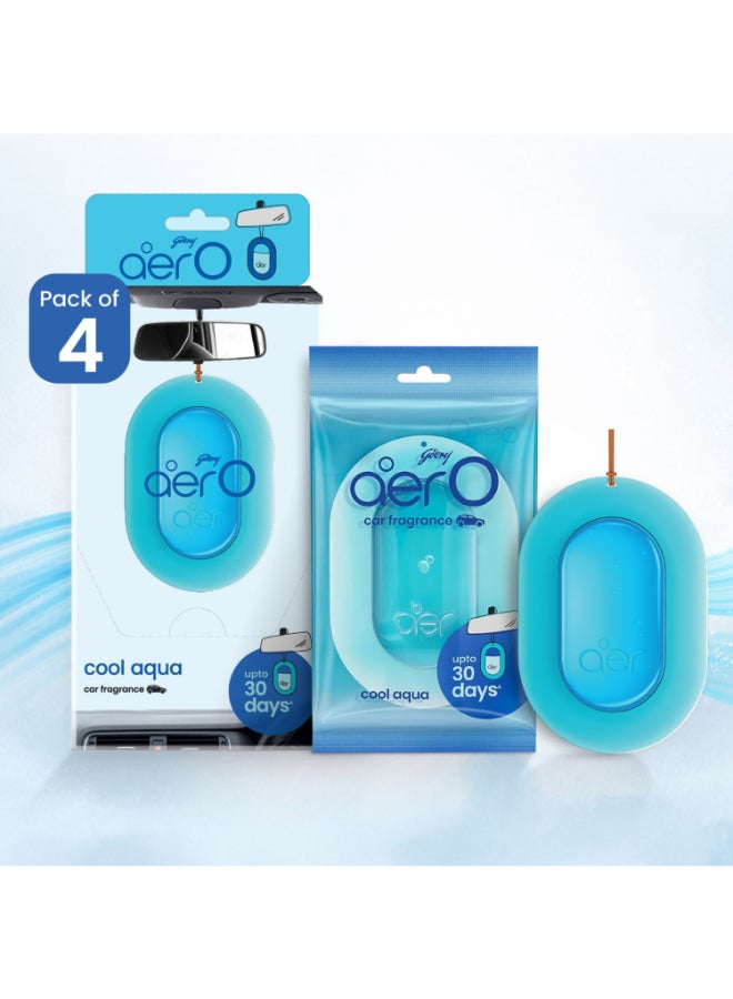 جودريج Aer O معطر جو للسيارة جل كول أكوا – عبوة من 4 قطع - Image 1