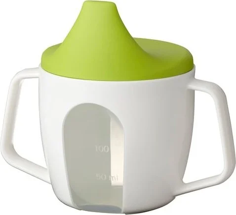 أيكيا Baby Water Bottle Meridyendukkan with Handle White-Green Volume: 20 cl Water Bottle