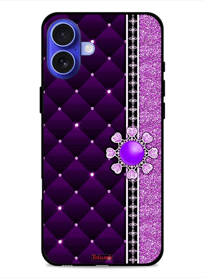 Tolwak Apple iPhone 16 Protective Case Cover Glitter Hearts - Image 1