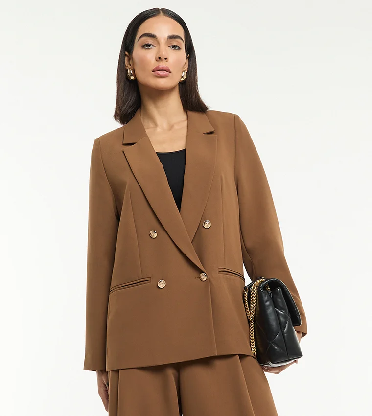 بي سي بي جي BCBG OVERSIZED DOUBLE BREASTED BLAZER