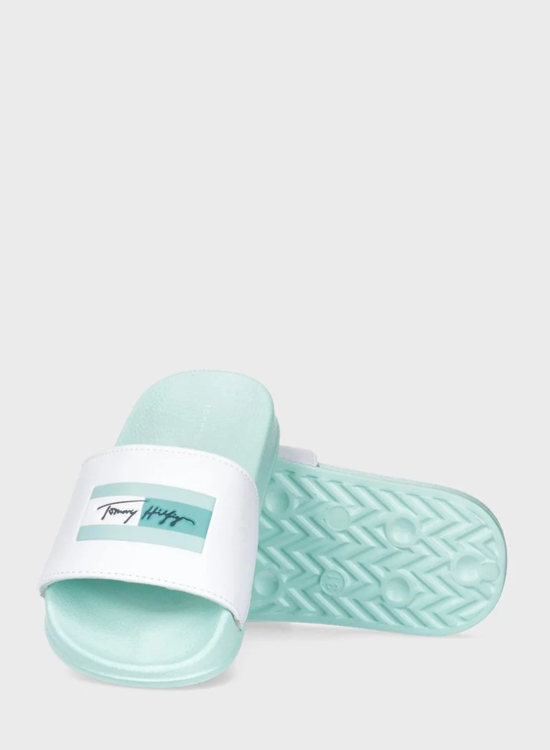 TOMMY HILFIGER Kids Slip On Slides